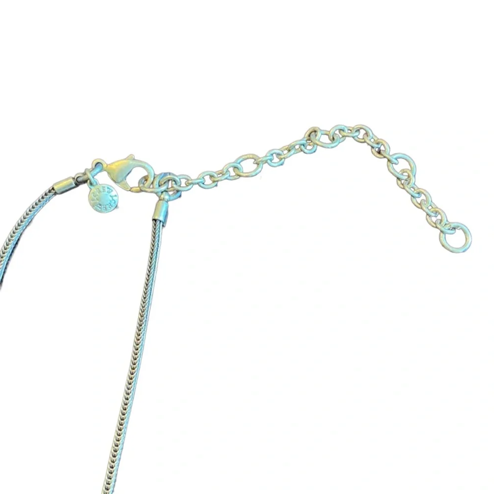 J Crew Mixed Metals Geometric Segmented Necklace